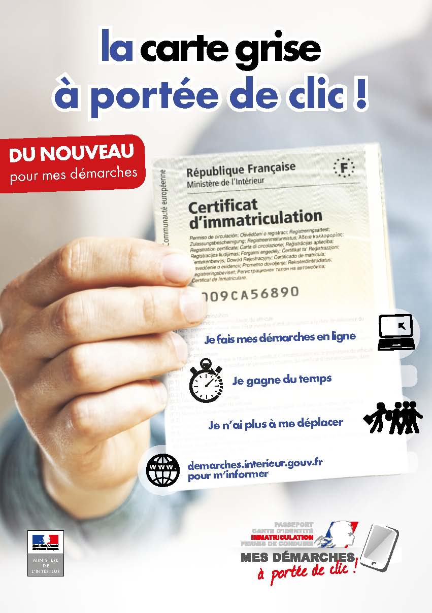 Nouveau pour les demandes de carte grise